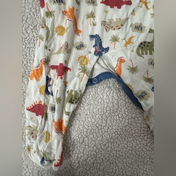 MILKBERRY Kids Bamboo Dinosaur Print Footie - Picture 3 of 4